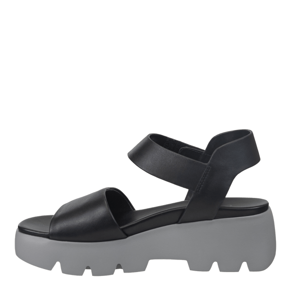 ALLOY in BLACK GREY Platform Sandals