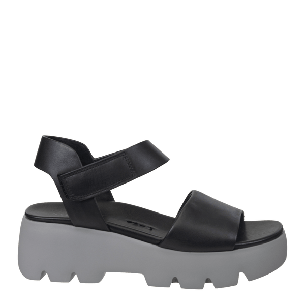 ALLOY in BLACK GREY Platform Sandals