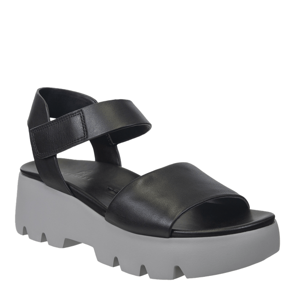 ALLOY in BLACK GREY Platform Sandals