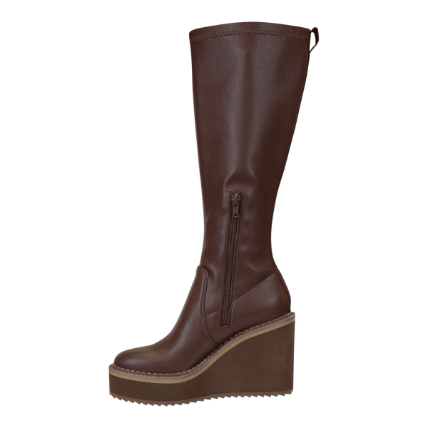 APEX in CACAO Wedge Knee High Boots