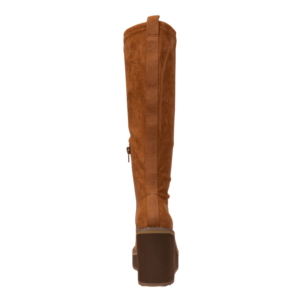 APEX in CAMEL Wedge Knee High Boots