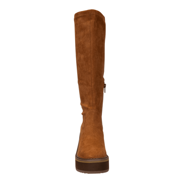 APEX in CAMEL Wedge Knee High Boots