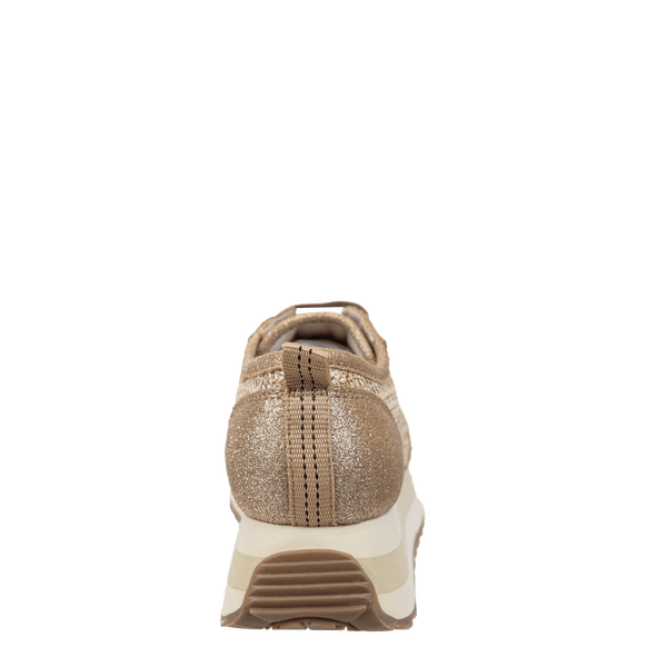 KINETIC in GOLD RAFFIA Platform Sneakers