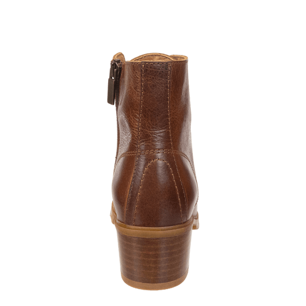 ARC in BROWN LEATHER Heeled Ankle Boots