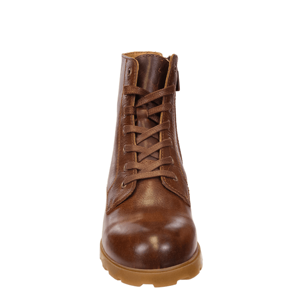 ARC in BROWN LEATHER Heeled Ankle Boots