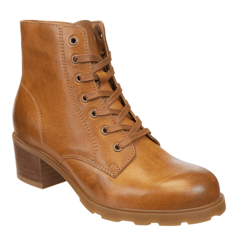 ARC in CAMEL LEATHER Heeled Ankle Boots