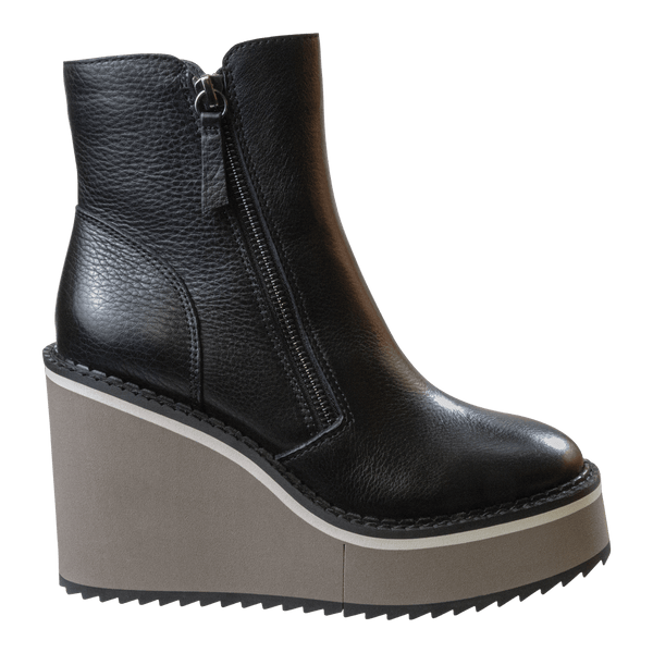 AVAIL in BLACK Wedge Ankle Boots