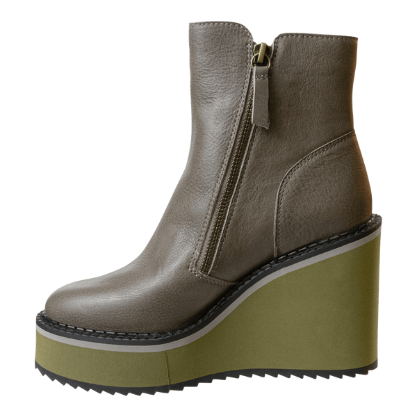 AVAIL in GREIGE Wedge Ankle Boots