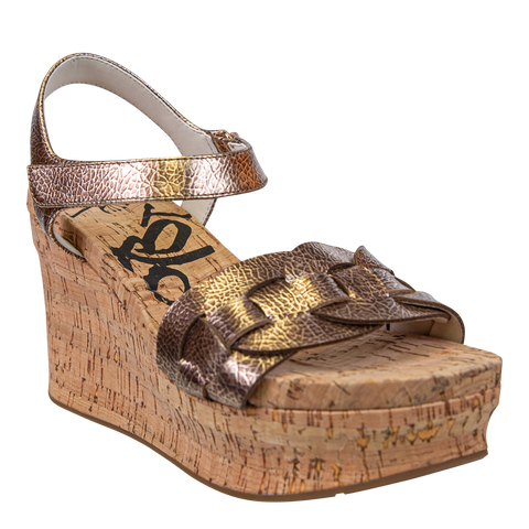 CHARLESTON in GOLD Wedge Sandals