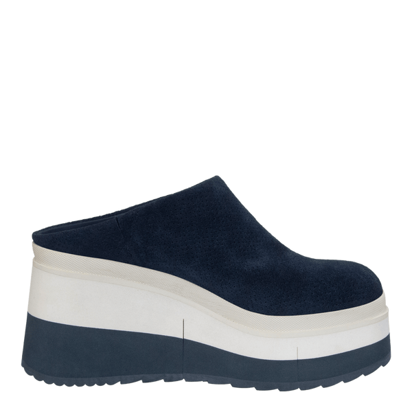 COACH in NAVY Platform Clogs