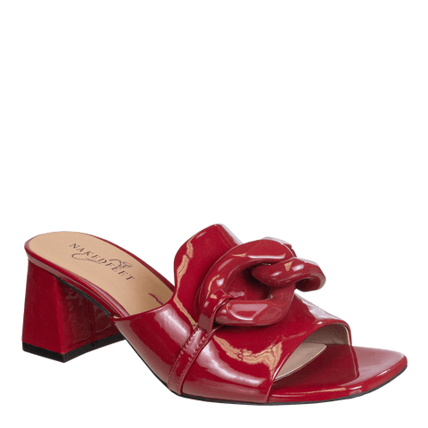 COTERIE in DEEP RED Heeled Sandals