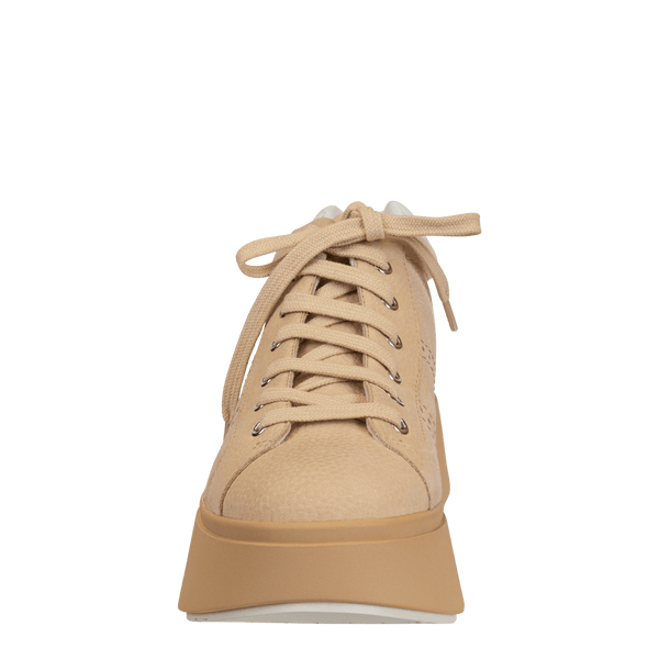 ESSEX in BEIGE Platform High Top Sneakers