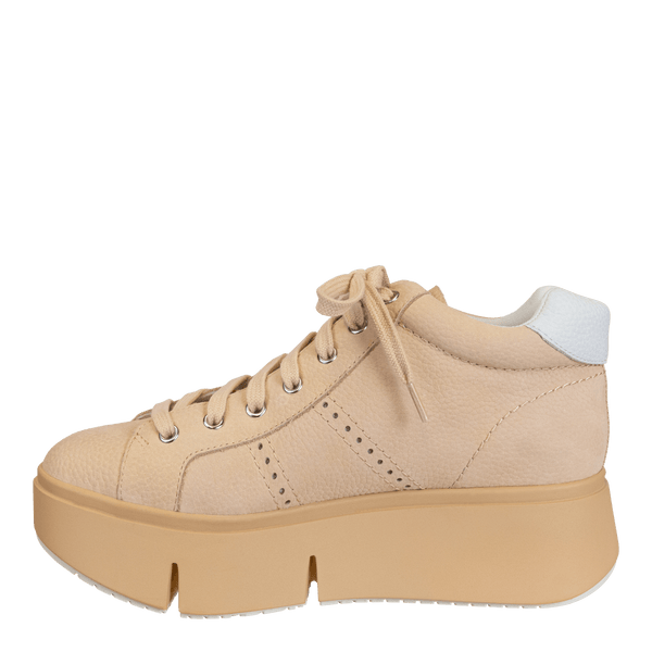 ESSEX in BEIGE Platform High Top Sneakers