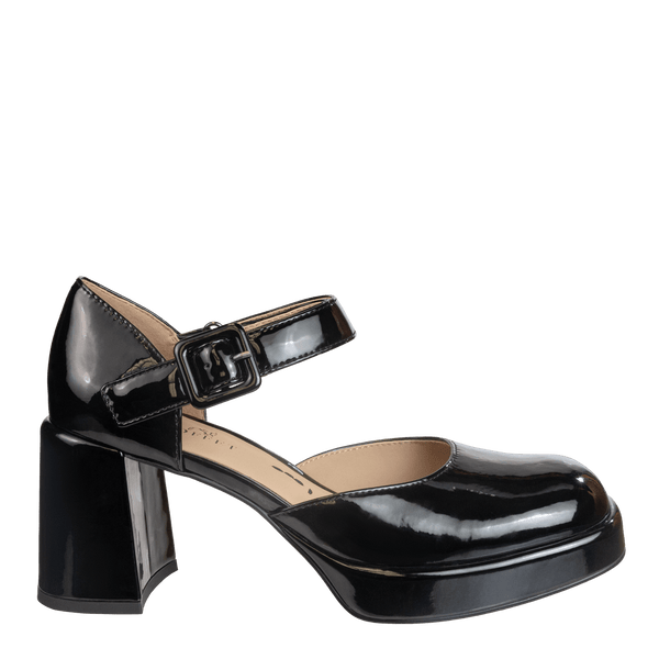 ESTONIA in BLACK PATENT Heeled Clogs