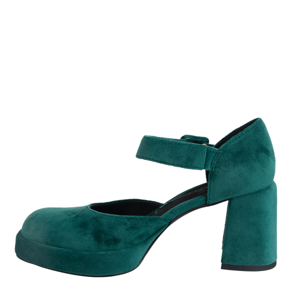 ESTONIA in EMERALD Heeled Clogs