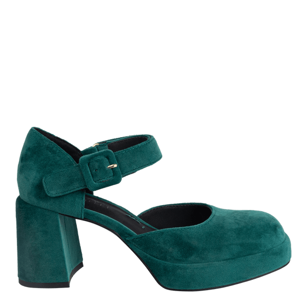 ESTONIA in EMERALD Heeled Clogs