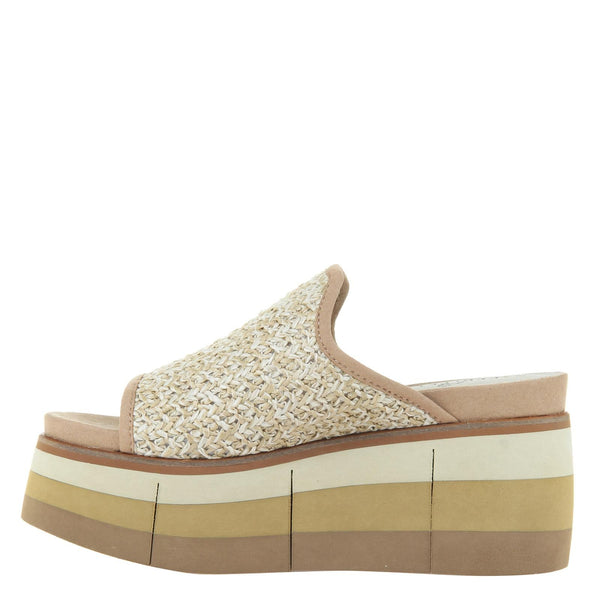 FLOCCI in BEIGE Platform Sandals