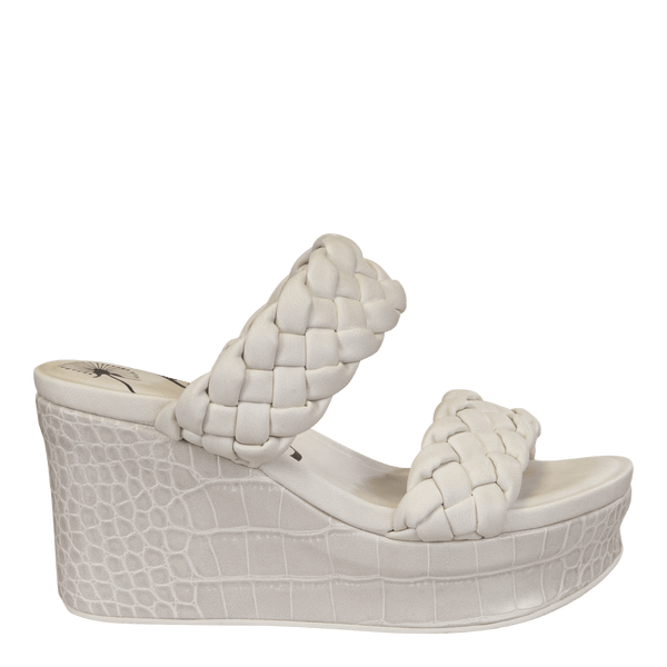 FLUENT in IVORY Wedge Sandals