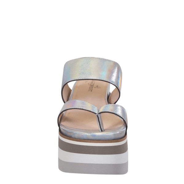FLUX in SILVER Platform Sandals