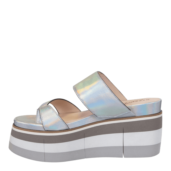 FLUX in SILVER Platform Sandals