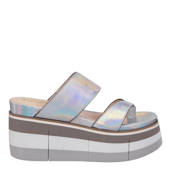 FLUX in SILVER Platform Sandals
