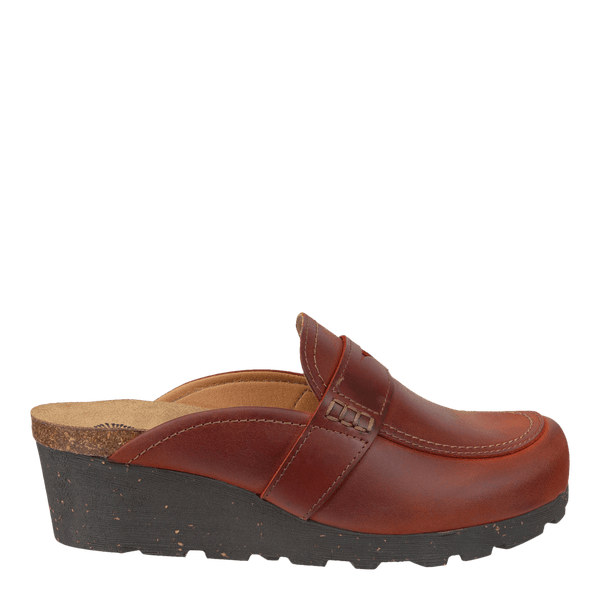 HOMAGE in RUST Wedge Clogs