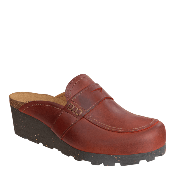 HOMAGE in RUST Wedge Clogs