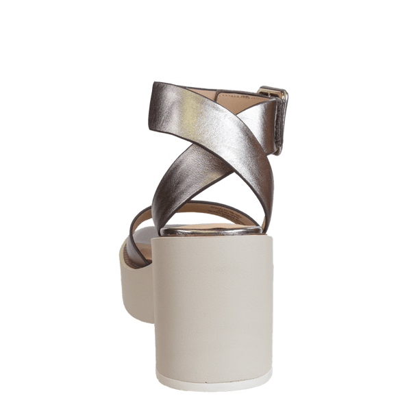 ICONOCLAST in GUNMETAL Heeled Sandals