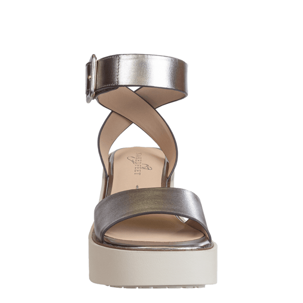 ICONOCLAST in GUNMETAL Heeled Sandals