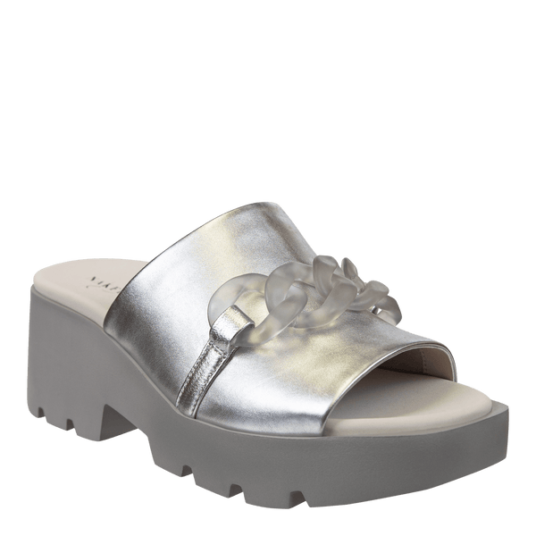 ISO in SILVER Platform Sandals