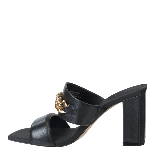 PROPRIETY in BLACK Heeled Sandals