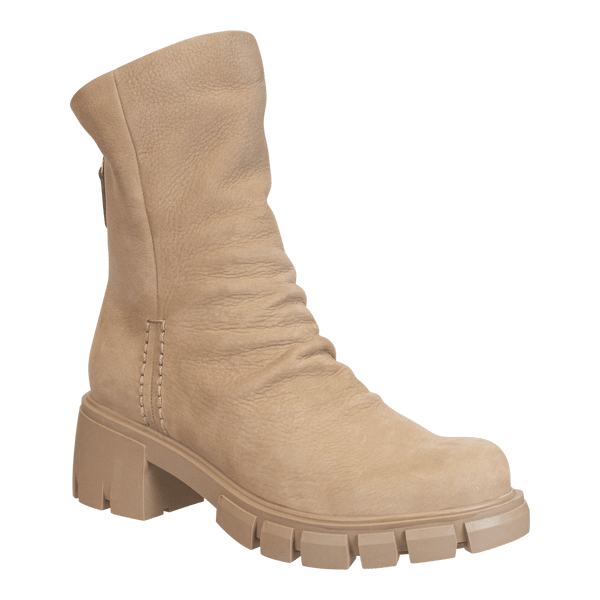 PROTOCOL in BEIGE Heeled Mid Shaft Boots