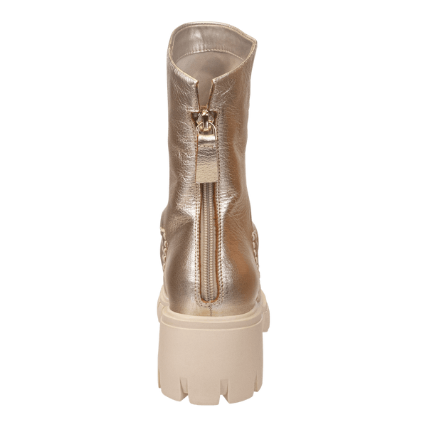 PROTOCOL in GOLD Heeled Mid Shaft Boots