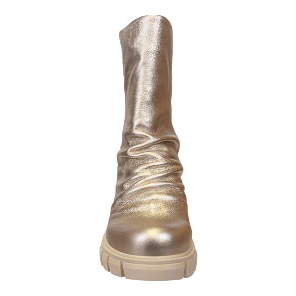 PROTOCOL in GOLD Heeled Mid Shaft Boots