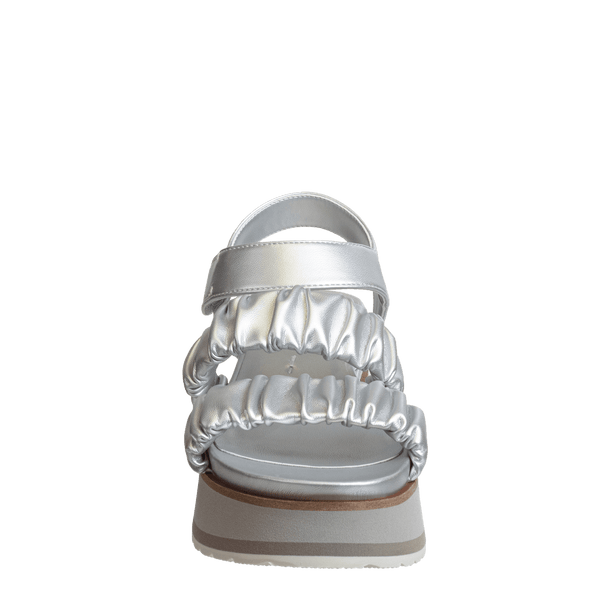 SENSOR in SILVER Platform Sandals