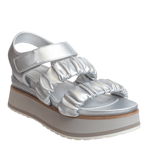SENSOR in SILVER Platform Sandals