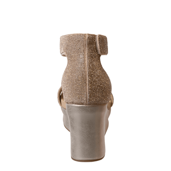 STATUS in ROSE GOLD Wedge Sandals