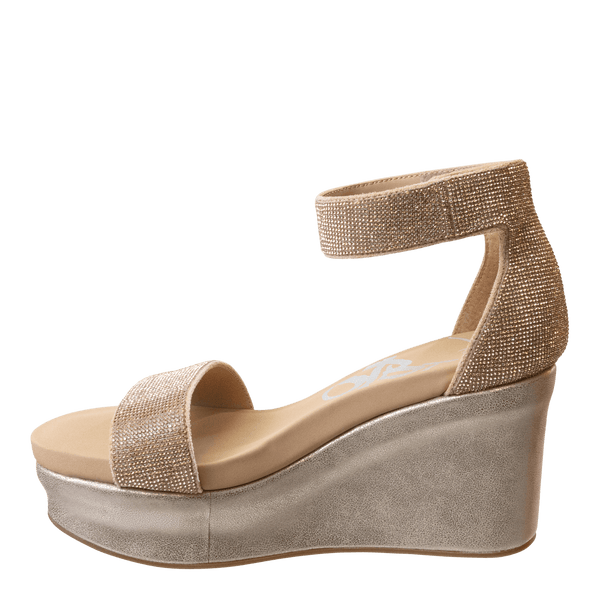 STATUS in ROSE GOLD Wedge Sandals