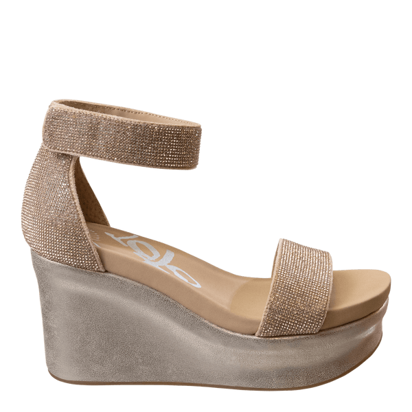 STATUS in ROSE GOLD Wedge Sandals