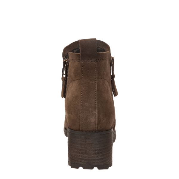 STORY in BROWN Wedge Ankle Boots
