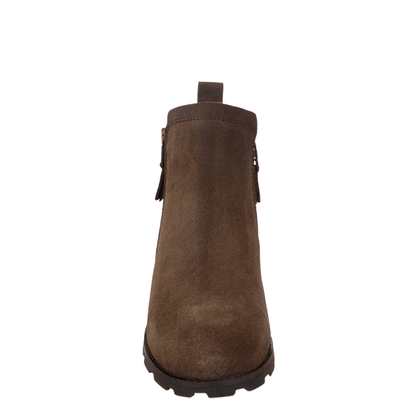 STORY in BROWN Wedge Ankle Boots