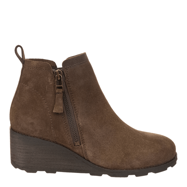 STORY in BROWN Wedge Ankle Boots