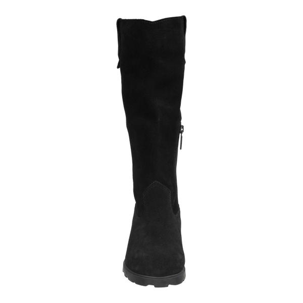 TALLOW in BLACK Heeled Mid Shaft Boots
