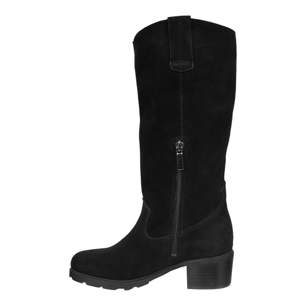 TALLOW in BLACK Heeled Mid Shaft Boots