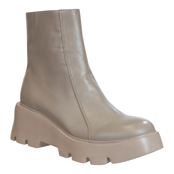 XENUS in GREIGE Platform Ankle Boots